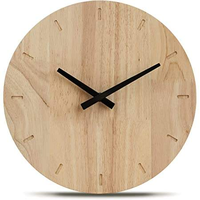 Horloge murale numérique à quartz en bois antique, style européen, design bohème, fonctionnement mécanique, tailles personnalisées disponibles pour bureau/d'étude