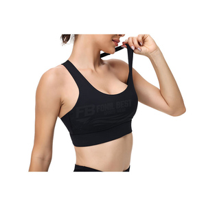 Ensemble 2 pièces sans couture pour femme : débardeur de sport respirant pour la gym, la course et le yoga, et soutien-gorge de sport uni très élastique à fermeture avant - Product Image 5