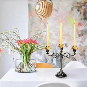 Candelabro Gótico de Latón Negro de 3 Brazos, Hecho a Mano, Resistente al Calor, para Decoración del Hogar - Product Image 5