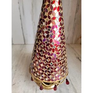 Metal Christmas <b>Tree</b> with Red and Gold Crystal Detailing Tabletop Decor Perfect for Party and Event Celebration Decor From India - Product Image 4