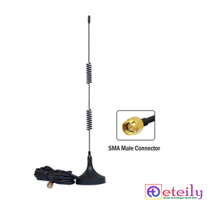 เอเทลลี่ 868MHz 9dBi เสาอากาศแม่เหล็กแบบสปริง สายเคเบิล RG174 (ยาว 3 เมตร) + ขั้วต่อ SMA ตัวผู้ รุ่น ET-8689M-1L3-SMS-B5 ผลิตจากโลหะ ผลิตในอินเดีย - Product Image 1