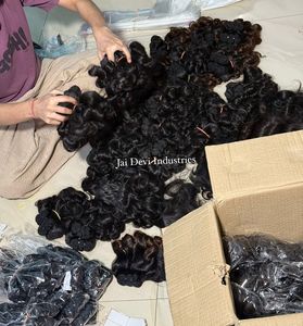Wholesale Indian Baby Curly Hair Bundles Double Drawn Remy Hair Fusion <b>Extensions</b> Unprocessed 100% Cuticle Aligned Fast Shipping - Product Image 5