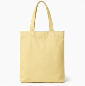 Yellow <b>Canvas</b> <b>Tote</b> Bag Medium Size Shoulder Handle baby Shopping Bag for Daily Use - Product Image 1