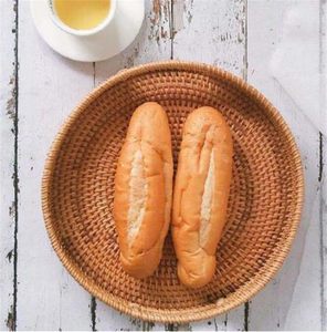 Handmade Rattan <b>Basket</b> for Kitchen Storage Woven <b>Bread</b> Fruit Bowl Decorative Dining Organizer - Product Image 5