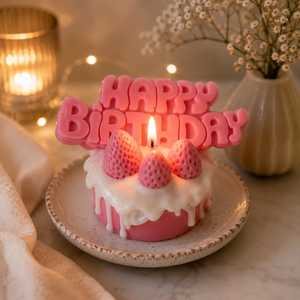 Bougie de gâteau de Thanksgiving artisanale, parfumée à l'aromathérapie, en cire de soja, décorative, cadeau de dessert, longue durée, non toxique - Product Image 3