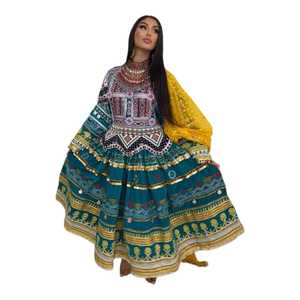 Robes afghanes sur mesure avec logo, faible quantité minimum de commande, pour mariage, respirantes, 100 % polyester, style Banarsi, robes de fête afghanes Kuchi pour femmes - Product Image 1