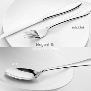 Juego de Cubiertos de 60 Piezas, Juego de Cubiertos Modernos de Acero Inoxidable HaWare, Elegante Juego de Vajilla para 12 Personas, Cuchillos para Cena - Product Image 3