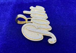 Collar con Colgante de Moissanita VVS Personalizado con Nombre en Letra Cursiva, Estilo Hip Hop, Chapado en Plata 925, Joyería de Lujo - Product Image 6