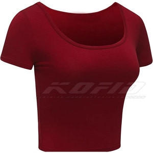Camisetas Cortas de Algodón para Mujer, Ajustadas, de Manga Corta, Transpirables, Informales de Verano, para Gimnasio, Entrenamiento, Estilo Urbano - Product Image 2