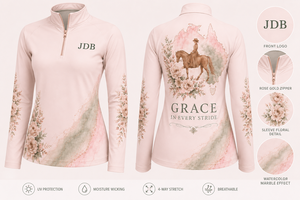 Chemise décontractée respirante pour femme avec fermeture éclair quart de tour, sublimation, anti-UV, écologique, séchage rapide, service OEM pour la pêche, la randonnée, le golf et la course à pied - Product Image 5
