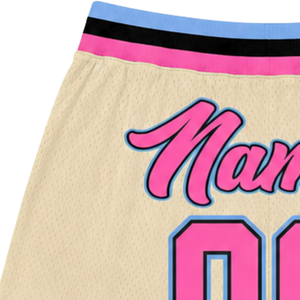 <b>Men</b> Neutral <b>Pink</b> Sublimated Mesh Basketball <b>Shorts</b> Polyester Athletic Sports <b>Shorts</b> Team Practice Game Wear Clothing - Product Image 4