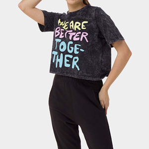 Nuevo Estilo al por Mayor, Camisetas Oversize de Secado Rápido para Mujer con Lavado Ácido, Ropa de Marca Personalizada, Camisetas de Mujer con Lavado Ácido - Product Image 4