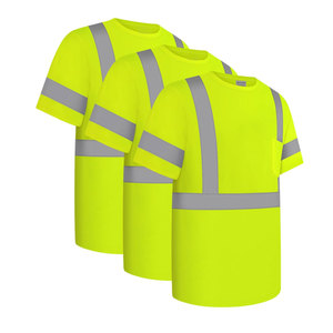 High Visibility <b>Shirts</b> for Men Reflective Safety Construction Work T-<b>Shirts</b> <b>Mesh</b> Breathable Neon Tee Shrits - Product Image 1