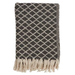 Manta de sofá tejida a mano negra de algodón de lujo, ropa de cama decorativa india con diferentes diseños para uso doméstico de invierno de la India - Product Image 6