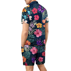 Top High Quality Wholesale Summer Customized Printed Short Sleeve Casual Comfortable Men Shirt And Shorts <b>Set</b> - Product Image 4