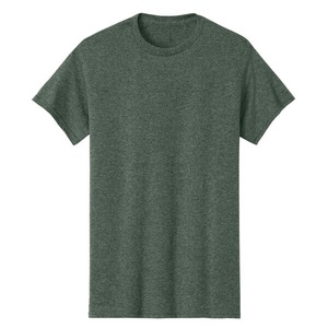เสื้อยืดคอกลมแขนสั้น ผ้าฝ้าย 100% พิมพ์ลายพัฟด้านหน้า สไตล์สตรีท ทรงหลวม สีเขียวเฮเทอร์ - Product Image 3