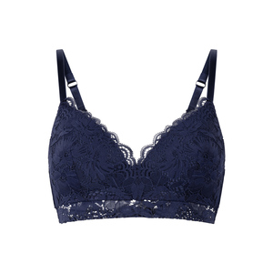 Bralette de encaje para mujer en algodón orgánico con diseño sin costuras, ligera acolchada y con tirantes ajustables. - Product Image 1