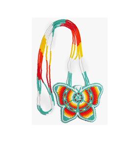 Conjunto de collar y aretes con cuentas de colores vibrantes, diseñado para un look de joyería llamativo y a la moda. - Product Image 2