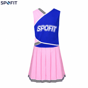 Uniformes de Animadoras al por Mayor para Mujer, Tallas Grandes, con Logotipo Personalizado, 100% Poliéster, Diseño Sublimado, Spandex - Product Image 1