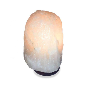 Lampe en sel de l'Himalaya blanche naturelle élégante avec éclairage chaleureux pour la chambre à coucher, la table de chevet, le salon et le bureau - Product Image 2