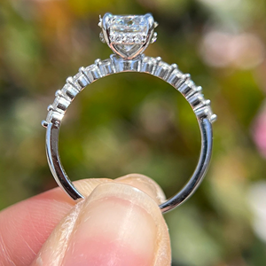 Bague de fiançailles et de mariage en or jaune 14 carats avec diamant de laboratoire rond de 2,17 carats, cadeau de fête, bijoux - Product Image 6