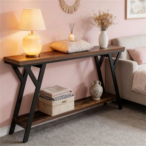 Consolle con ripiano portaoggetti per l'ingresso del divano o per l'uso in foyer - Product Image 1