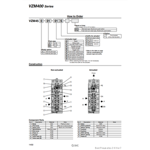 SMC Pneumatics Mechanical <b>Control</b> <b>Valve</b> VZM450-01-30G-F - Product Image 1