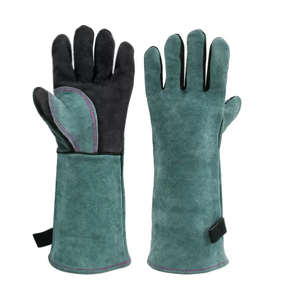 Gants de soudure résistants au feu, en cuir de vachette pleine fleur, pour travaux de construction, longueur 14 pouces, vente promotionnelle - Product Image 1