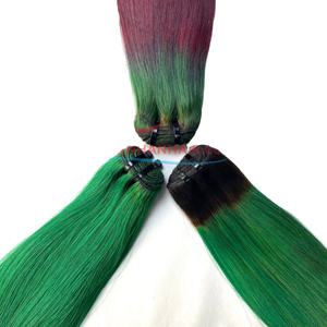 Extensiones de cabello alineadas Remy virgen de doble trama vietnamita Premium estilo de onda HD de alta calidad Thanh Hair T26 100g todos los colores - Product Image 1