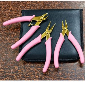 ชุดเครื่องมือทำเครื่องประดับถาวรสีทองและสีขาว พร้อมคีมตัดลวดความแม่นยำสูง คีมหนีบสายไฟ และกระเป๋าเดินทางสีดำ - Product Image 2