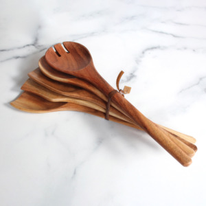 Herramientas de cocina modernas, espátula para freír de madera, juego de tornero de madera natural de la mejor calidad de Vietnam - Product Image 2