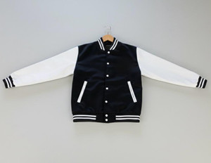 OEM Clothing Manufacturers Custom Embroidered Heavyweight Casual Bomber Jacket Men's Vintage Varsity Front Logo for Winter - Product Image 1