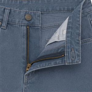 Shorts en jean bleu acier personnalisés pour hommes, coupe droite décontractée en coton, avec clous, logo personnalisé, vente en gros OEM - Product Image 4