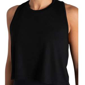 Custom Wholesale Womens Racerback Crop Tank <b>Top</b> Breathable Gym Workout Sleeveless Fitness Yoga Sportswear Activewear OEM - Product Image 2