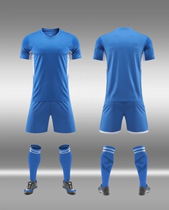 Uniforme de Fútbol para Hombre de Dos Tonos OEM ODM, Cuello Acanalado, Absorbe la Humedad, Uniforme de Equipo con Escudo Personalizado para Equipos de Viaje - Product Image 2
