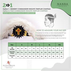 Caballeros Templarios Masónicos Ha |   Fabricante de Sombreros con Plumas de los Caballeros Templarios |   Accesorios para el Uniforme de los Caballeros Templarios - Product Image 6