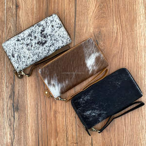 กระเป๋าสตางค์มีซิปสำหรับผู้หญิงกระเป๋าสตางค์หนังวัวสไตล์มินิมอลลิสต์สำหรับผู้หญิง - Product Image 4