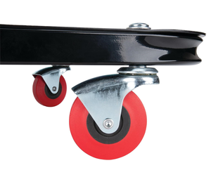 Asiento rodante plegable para mecánico con bandeja para herramientas, taburete de taller con asiento acolchado y 4 ruedas giratorias, GAPGAR022 - Product Image 5