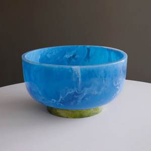 Bol à fruits en résine époxy écologique fait main, finition brillante, décoration moderne pour la maison, pièce maîtresse élégante, article cadeau pour les fêtes - Product Image 5