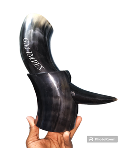 Haute qualité Viking boeuf corne à boire fabriqué à la main corne naturelle support en métal poli décoration de la maison nautique artisanat naturel - Product Image 2