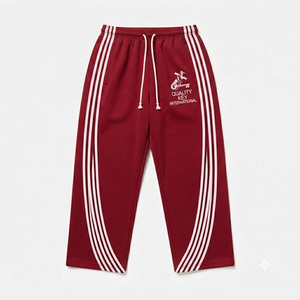 Pantalon d'hiver épais pour homme, vêtements de sport, impression graphique personnalisée, streetwear, 430GSM, French Terry, teinture à la cire. - Product Image 3