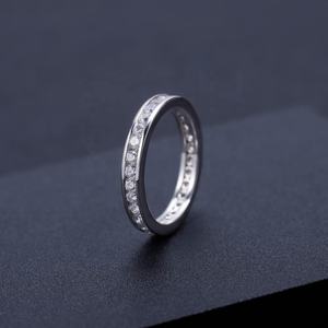 แหวนหมั้นเพชรโมอิสซาไนต์ AMBER JEWELS สำหรับทุกเพศ ทำจากเงินแท้ 925 ทรงบริลเลียนต์ ประดับเพชรแบบหนามเตย ดีไซน์โรแมนติก รับรองโดย IGI - Product Image 2