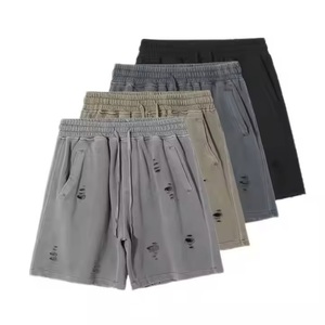 Shorts de sport pour hommes, été, 100% coton, jogging, pantalon de survêtement uni, tricoté en molleton, shorts de survêtement pour hommes - Product Image 4