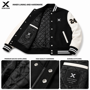 X Sports City Men’s Classic Letterman Varsity Jacket - Premium Casual College Bomber Coat for Sports & Streetwear Fashion - Product Image 4