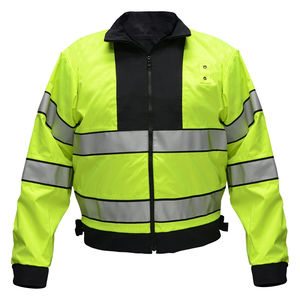 Chaqueta de Seguridad Invernal con Capucha de Alta Visibilidad, Aislada y Reflectante, ANSI Clase 1, Personalizable, Tipo Bomber para Construcción y Carreteras - Product Image 6