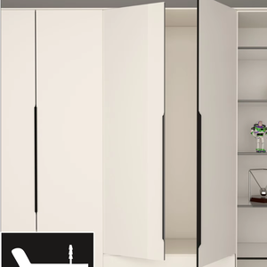 Aluminium profile wardrobe handle concealed edge grip cabinet <b>door</b> pull modern furniture hardware for kitchen wardrobe - Product Image 1