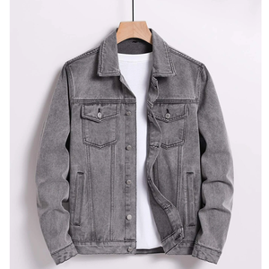 New Fashion Wholesale Plain <b>Men</b> <b>Denim</b> <b>Jackets</b> Wholesale Top Quality Jeans <b>Jackets</b> for Online Sale with Customized Colors - Product Image 1