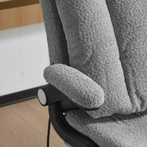 Sedia da Ufficio con Gambe Incrociate, Supporto Lombare Dinamico ad Airbag, Schienale e Braccioli Ribaltabili, Seduta Larga - Product Image 6