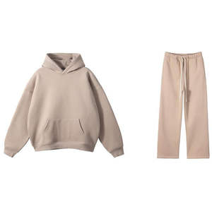 Conjunto Deportivo de Pantalones y Sudadera con Capucha de Felpa Técnica, Corte Ajustado, para Hombre, OEM ODM - Product Image 2