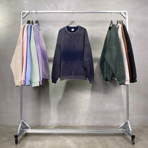 Sudadera de Felpa Lisa de Gran Tamaño para Hombre, Estilo Retro, Corte Regular, Transpirable, Ecológica, Ropa Urbana - Product Image 4